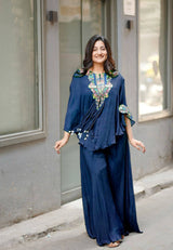 Trendy Indo Western 3 Piece Set with Sequin Embroidery & Kodi Latkan