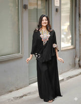 Trendy Indo Western 3 Piece Set with Sequin Embroidery & Kodi Latkan