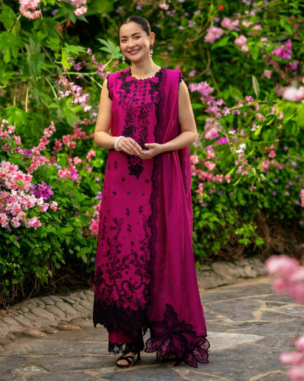 Premium Roman Silk Ethnic Kurta Set with Georgette Dupatta