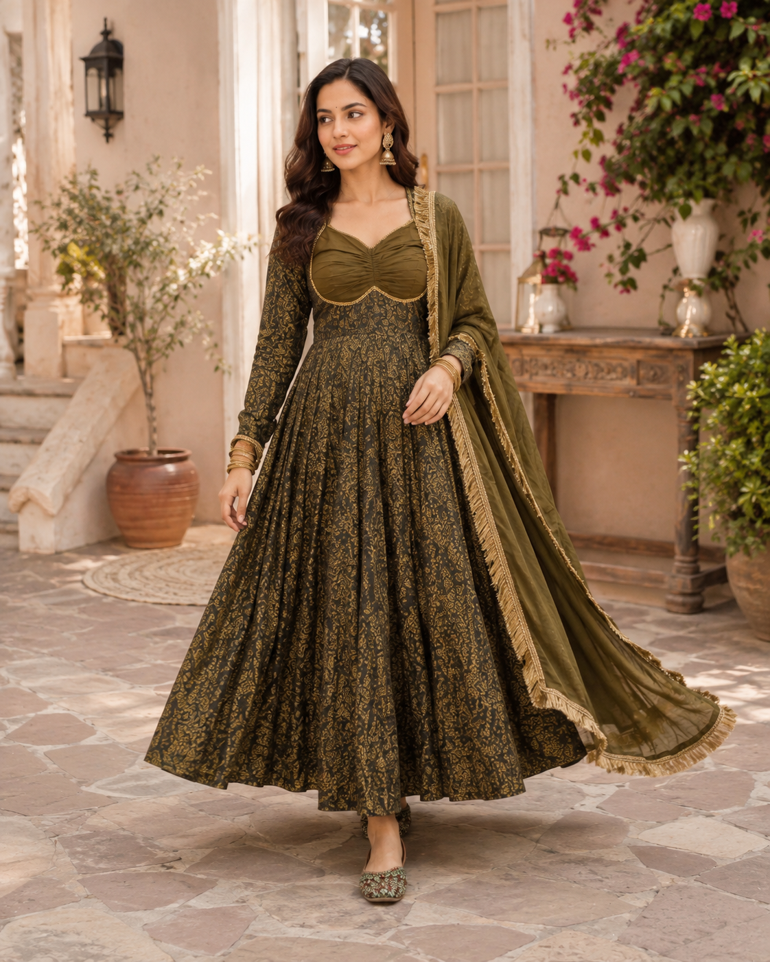 Aurelia Designer Brocade Anarkali Set