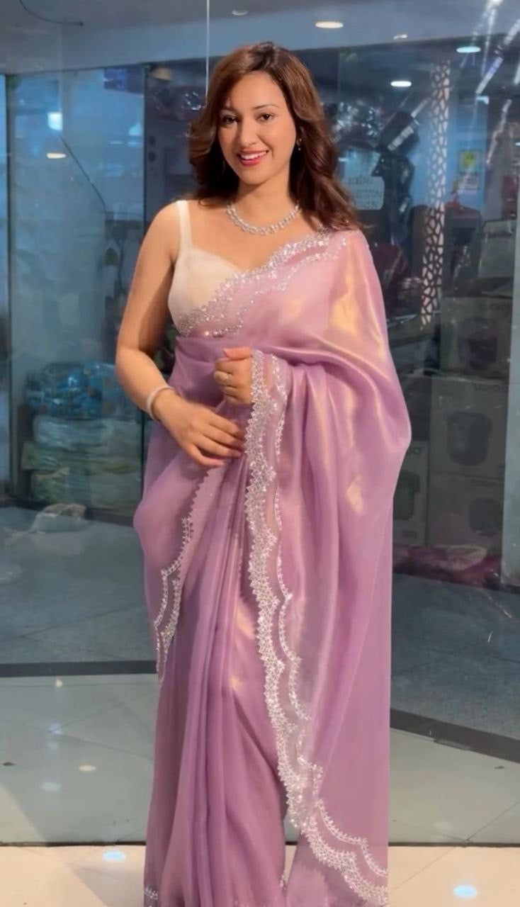 Super Hit Diamond Panel Saree – Rich Tissue Tweel Net