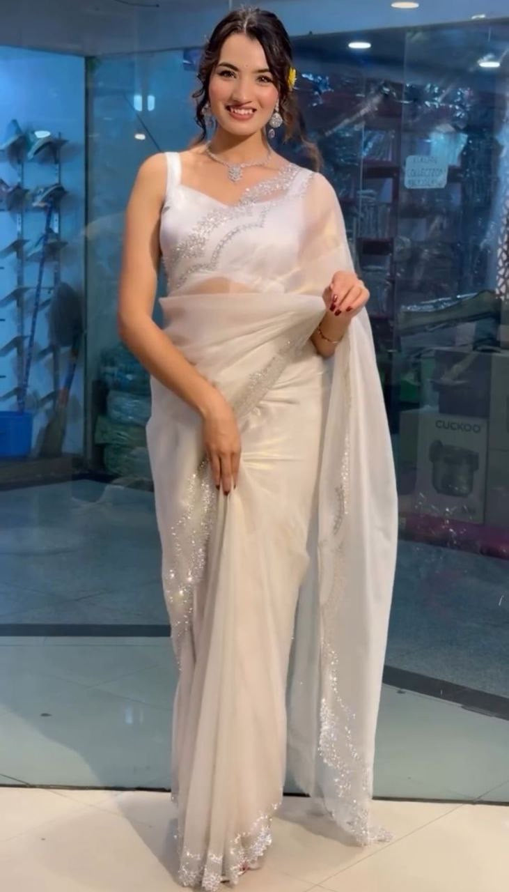 Super Hit Diamond Panel Saree – Rich Tissue Tweel Net