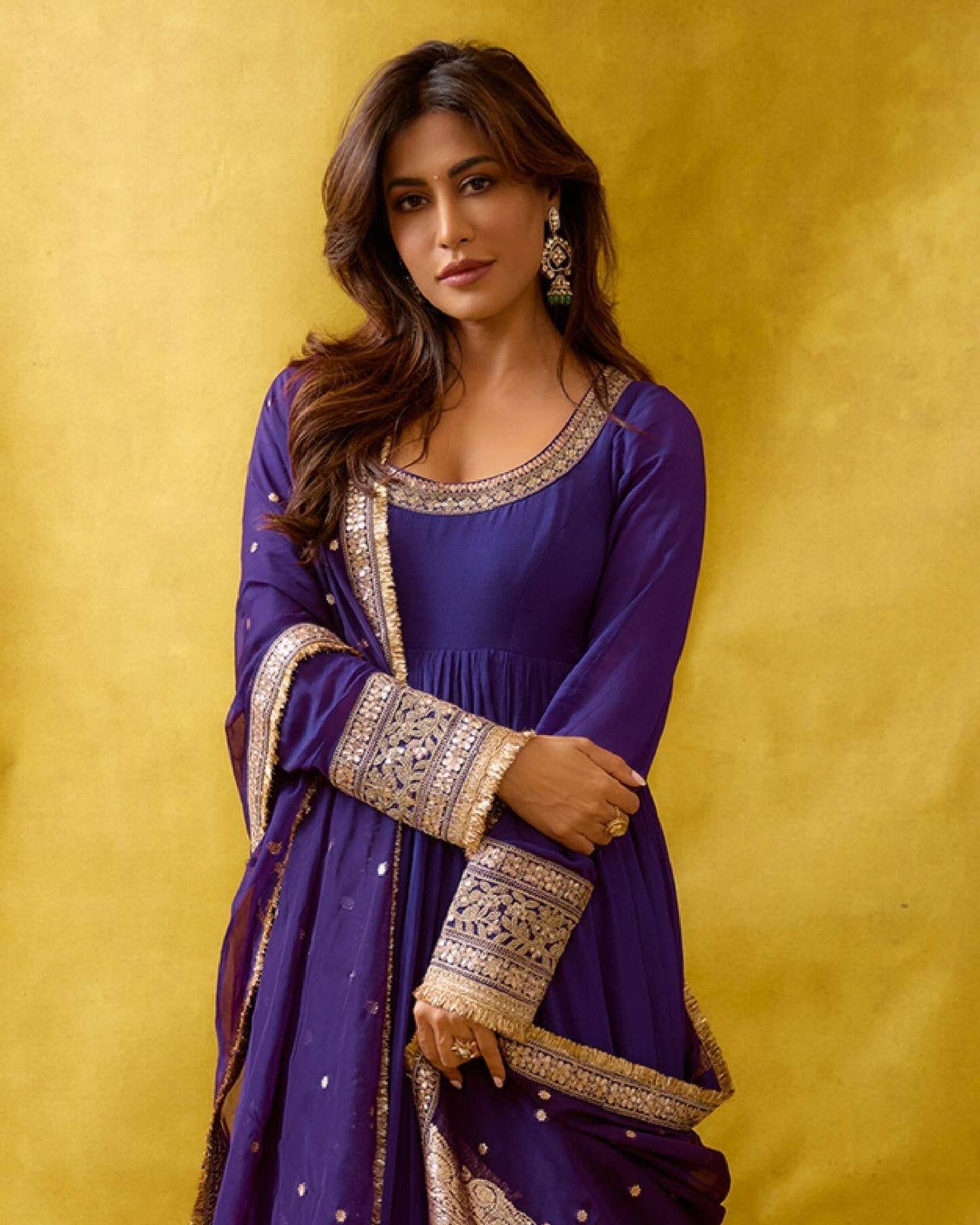 Designer Georgette Anarkali Gown with Elegant Dupatta