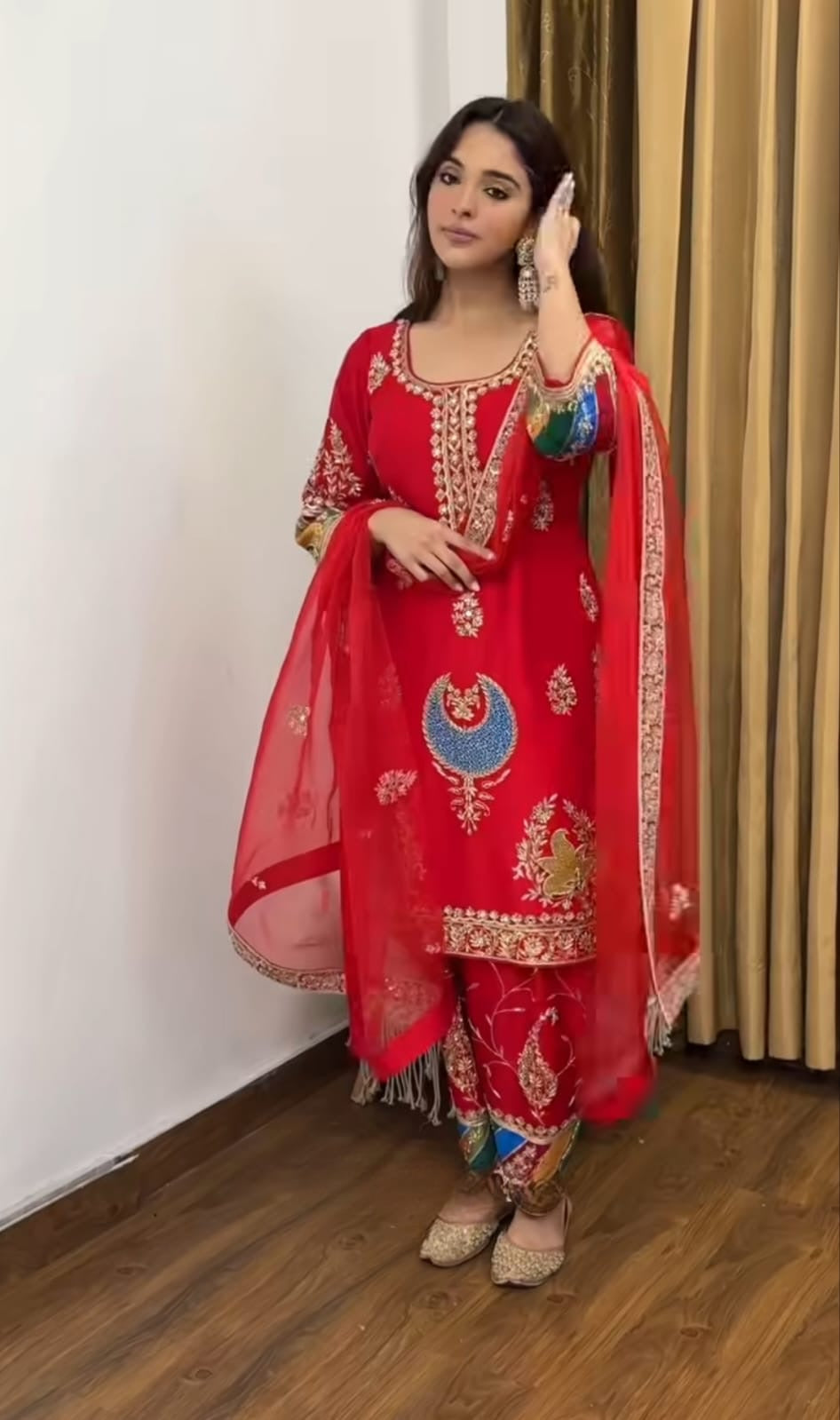 Designer Party Wear Top, Pant and Dupatta Set