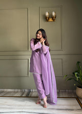 Pastel Festive Ethnic Suit for Women Kurta Palazzo Set