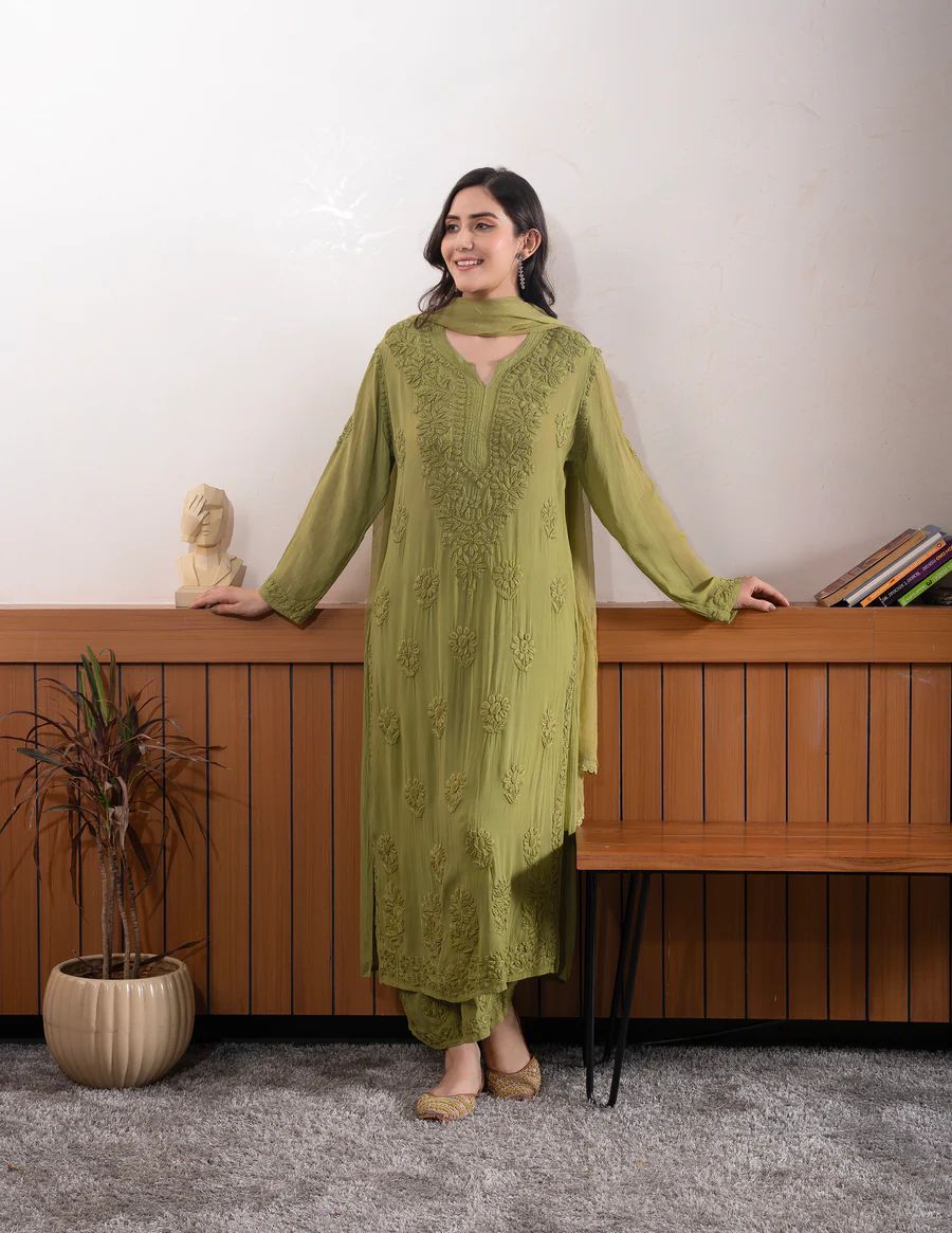 Party Wear Designer Kurta Palazzo Ensemble
