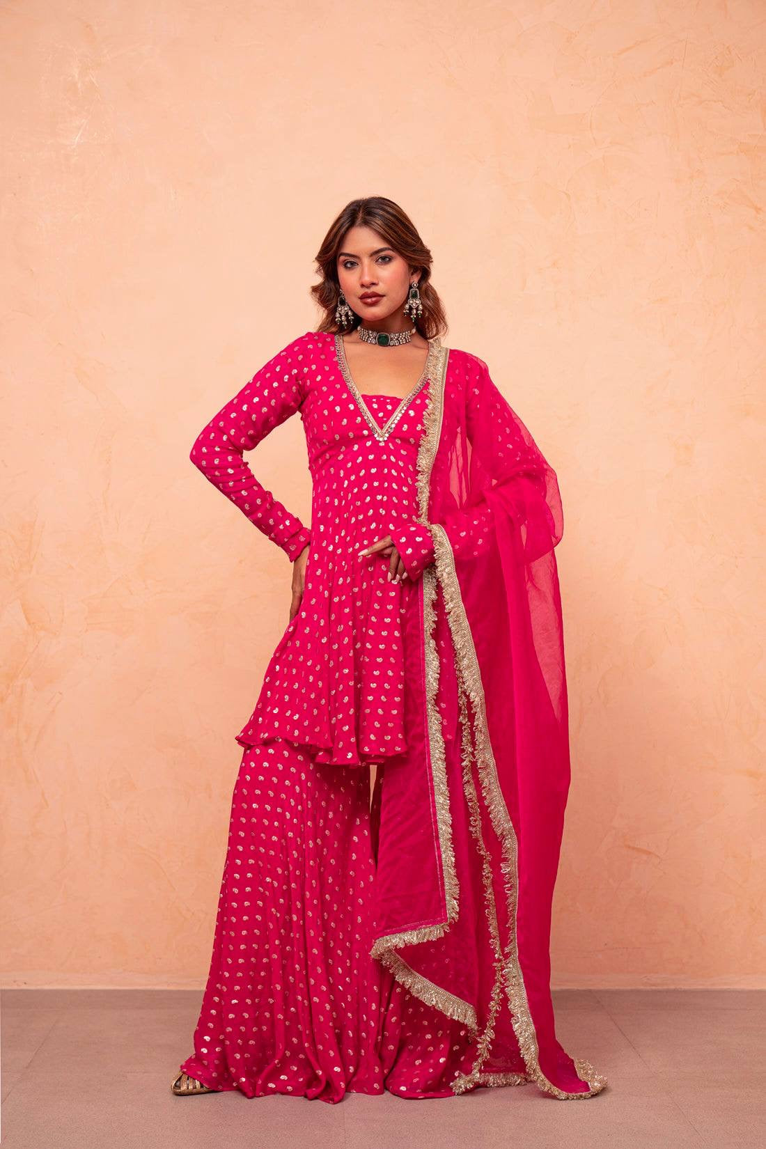 Alina Chandheri Sharara Set