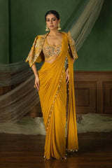 Party Wear Ready-to-Wear Saree with Jacket & Blouse