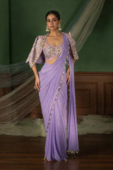 Party Wear Ready-to-Wear Saree with Jacket & Blouse