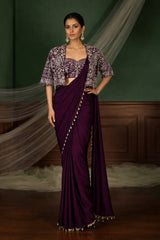 Party Wear Ready-to-Wear Saree with Jacket & Blouse