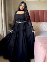 Festive Magenta Chanderi Dress Set