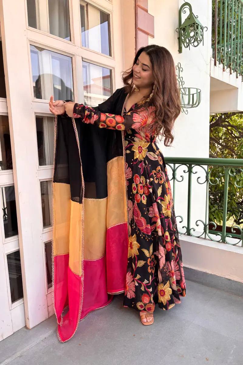 Aafreen Floral Elegance Anarkali